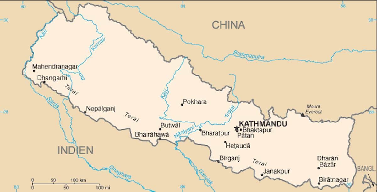 Mapa Nepalu