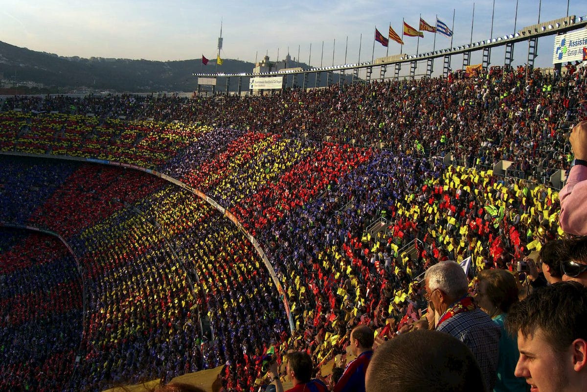 Fani Barcelony na stadionie Camp Nou. Fot. Internet