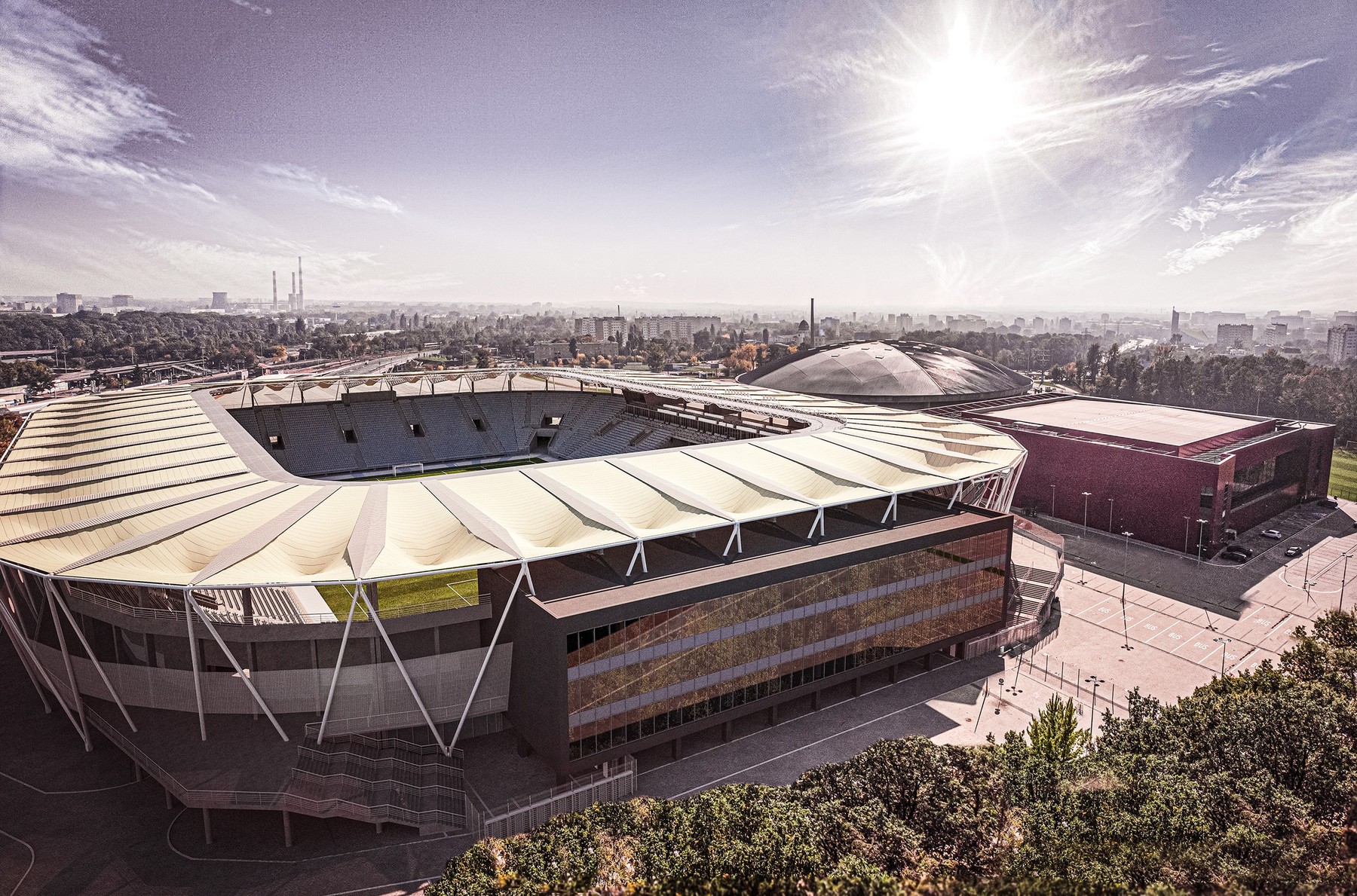 Budowa stadionu ŁKS Łódź idzie pełną parą, fot. materiały prasowe