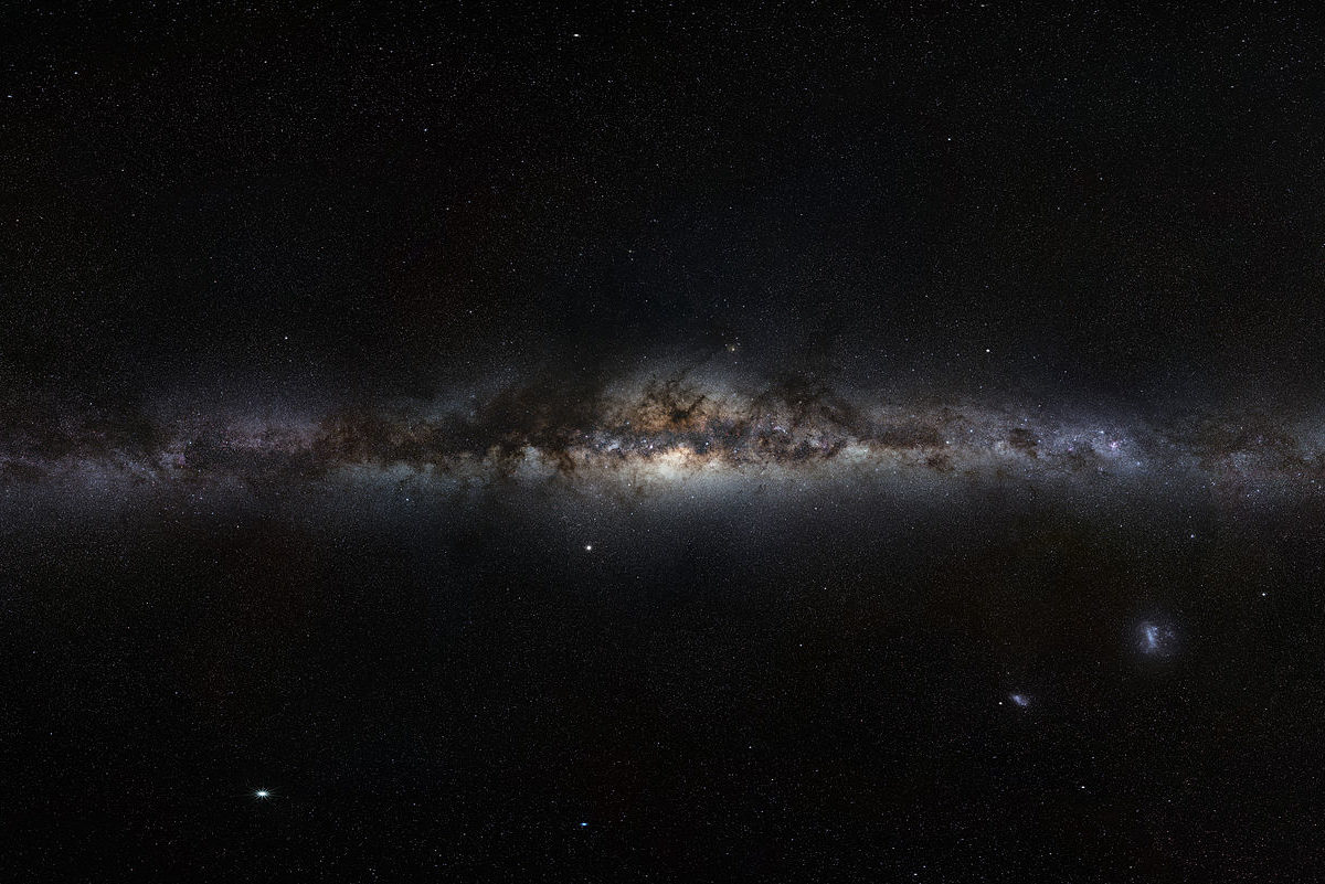 Panorama Drogi Mlecznej widzianej z Ziemi. Fot. Domena publiczna