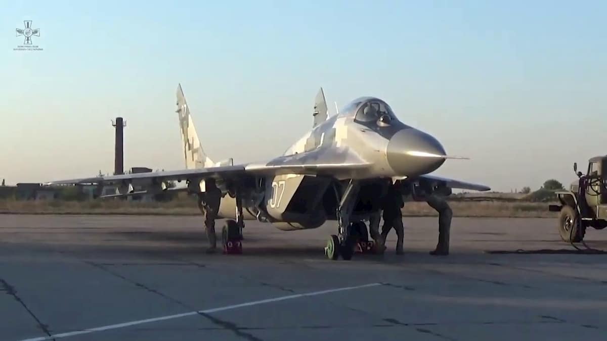 Ukraiński MiG-29. Fot. YouTube